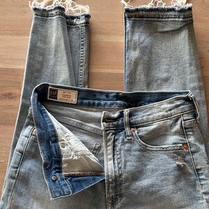GAP Light Blue Frayed Hem Jeans